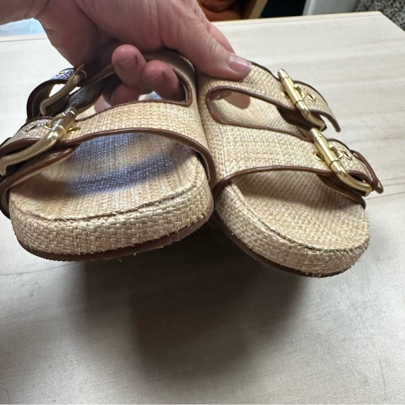 J. Crew Tan and Gold Buckle Sandals - Picture 5 of 11